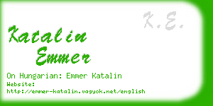 katalin emmer business card